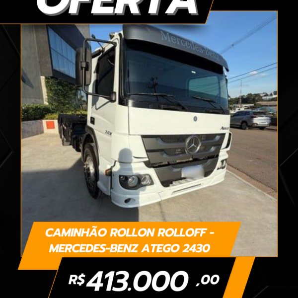 CAMINHÃO ROLLON ROLLOFF - MERCEDES-BENZ ATEGO 2430 2015/16